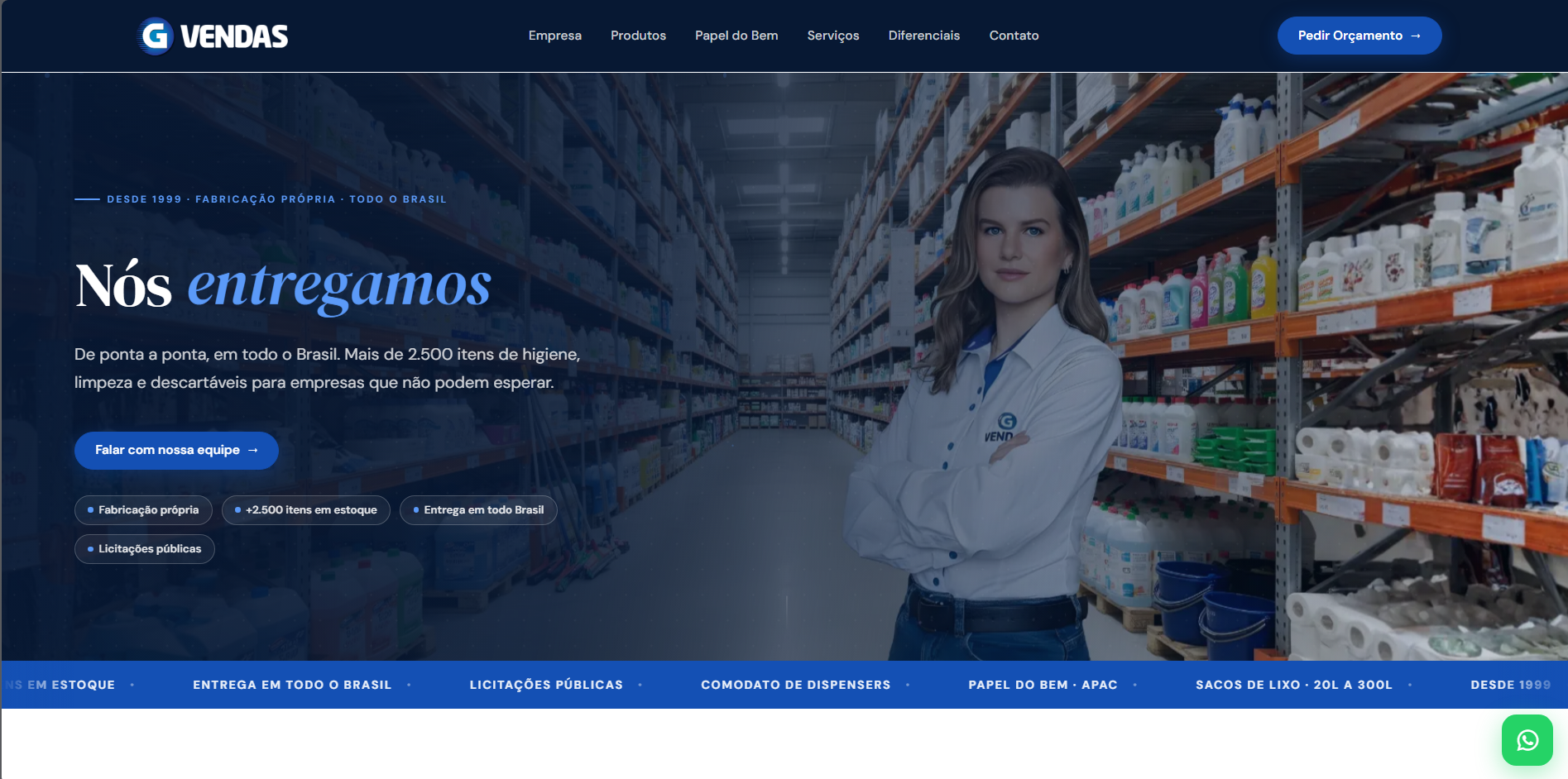 Site GVendas Distribuidora